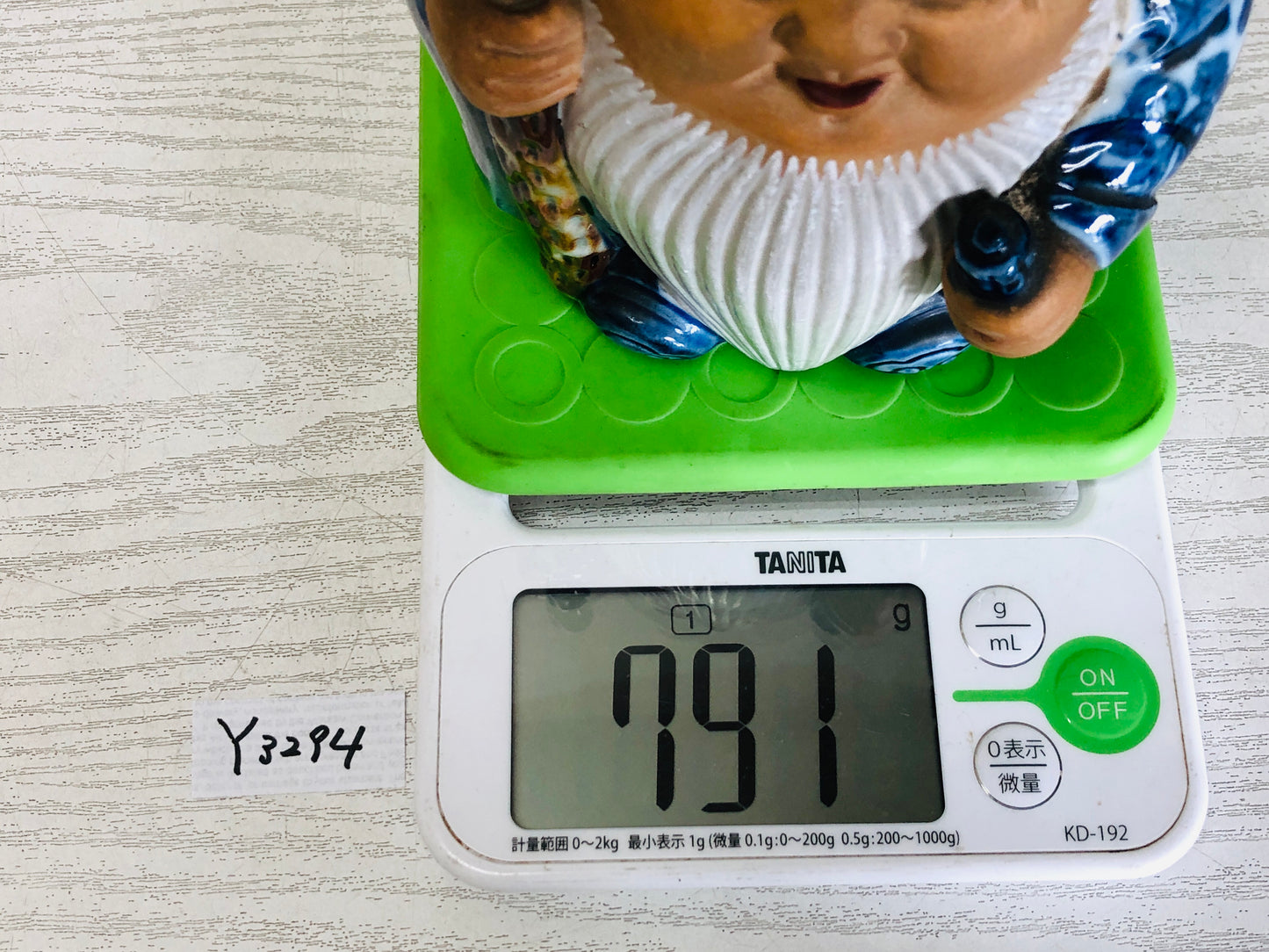 Y3294 STATUE Kutani-ware Hermit wizard figure signed Japan vintage antique