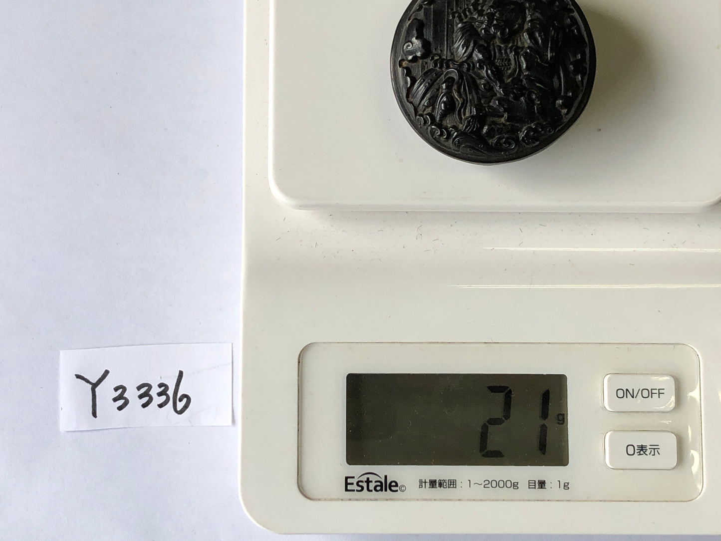 Y3336 NETSUKE Manju Person Japan antique vintage accessory toggle kimono