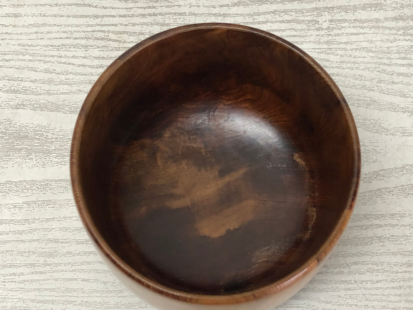 Y3380 CHAWAN Yakushima cedar bowl signed box Japan tea ceremony antique vintage
