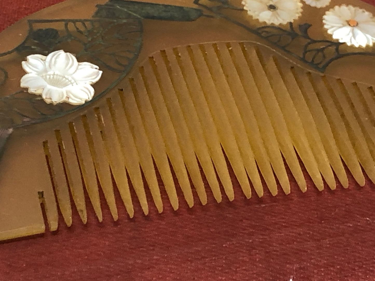 Y3382 KOUGAI Makie Comb Hairpin hair dressing tools box Japan kimono accessory