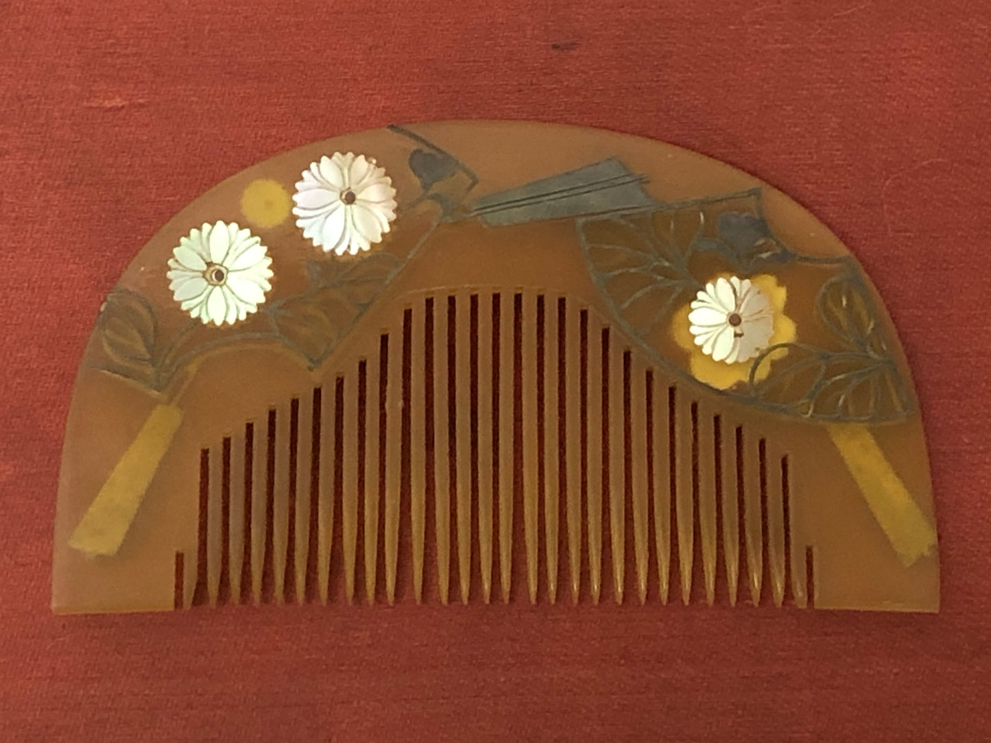 Y3382 KOUGAI Makie Comb Hairpin hair dressing tools box Japan kimono accessory