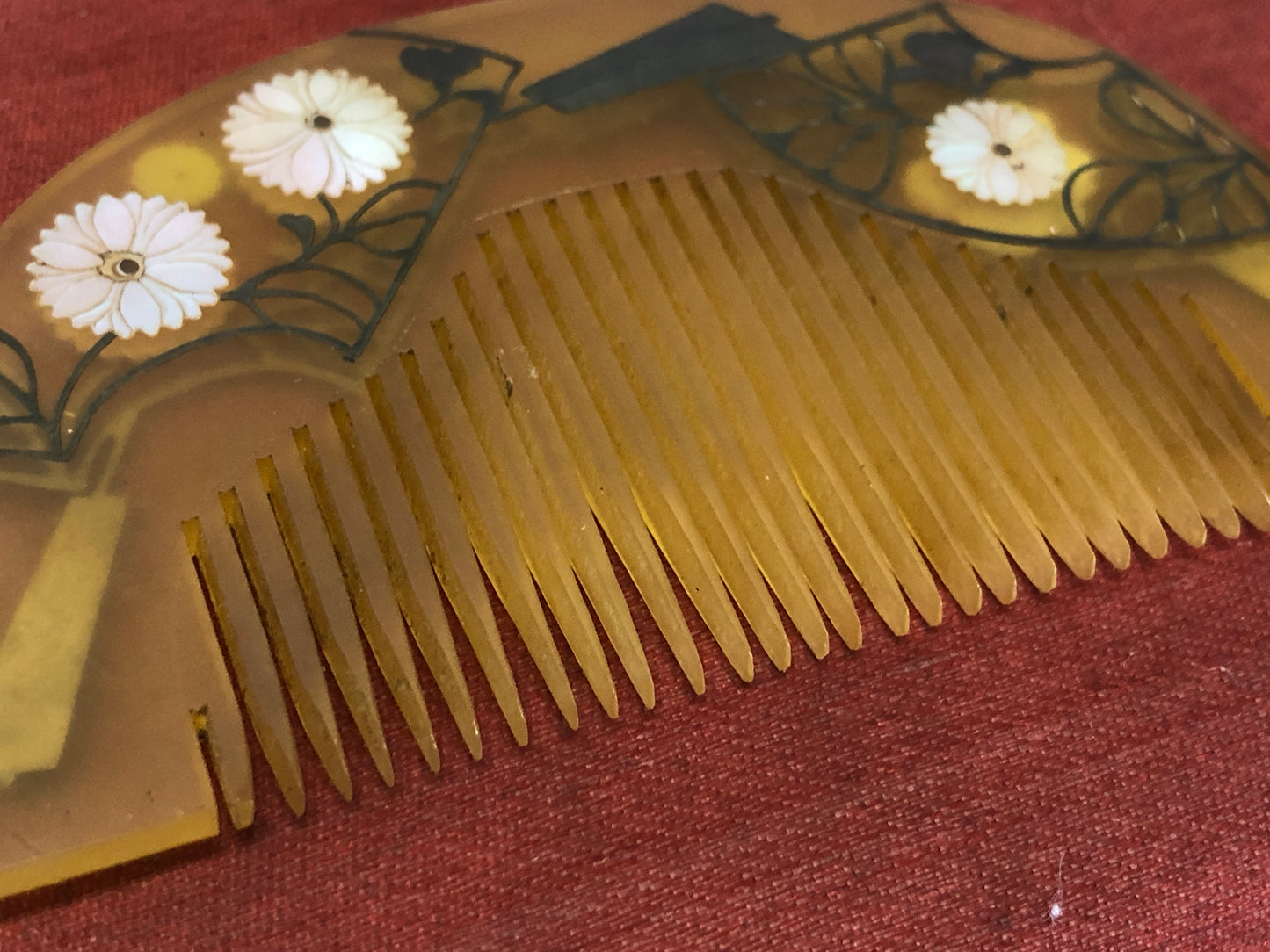 Y3382 KOUGAI Makie Comb Hairpin hair dressing tools box Japan kimono accessory