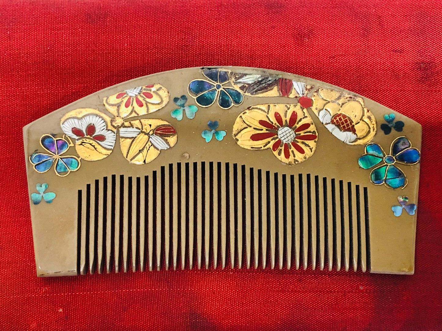 Y3383 KOUGAI Makie Comb Hairpin hair dressing tools box Japan kimono accessory