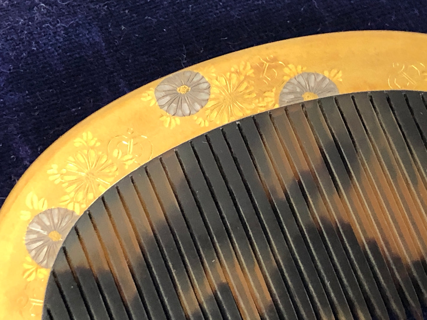 Y3384 KOUGAI K24 Gold Plated Comb Hairpin hair dressing tools box Japan kimono