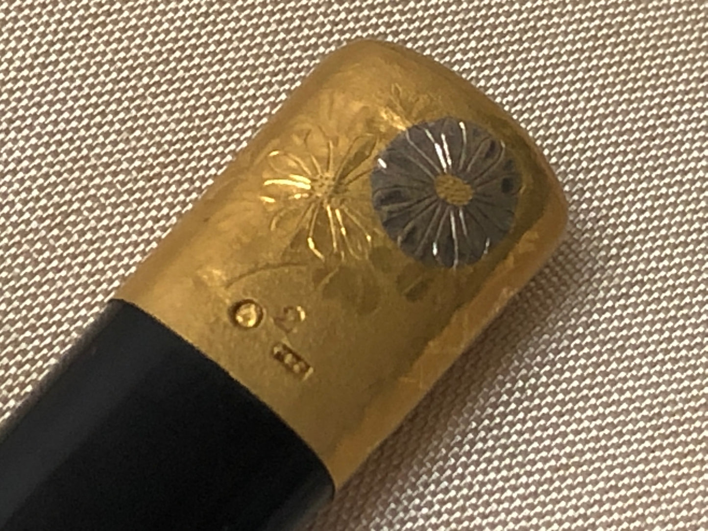 Y3384 KOUGAI K24 Gold Plated Comb Hairpin hair dressing tools box Japan kimono