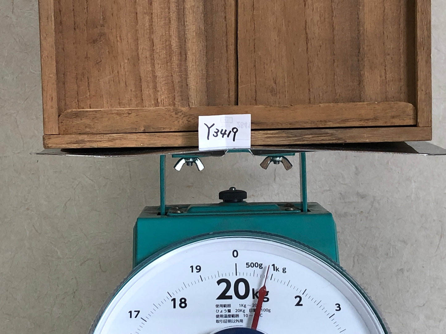 Y3419 STATUE Samurai doll box bushi figure figurine Japan antique vintage