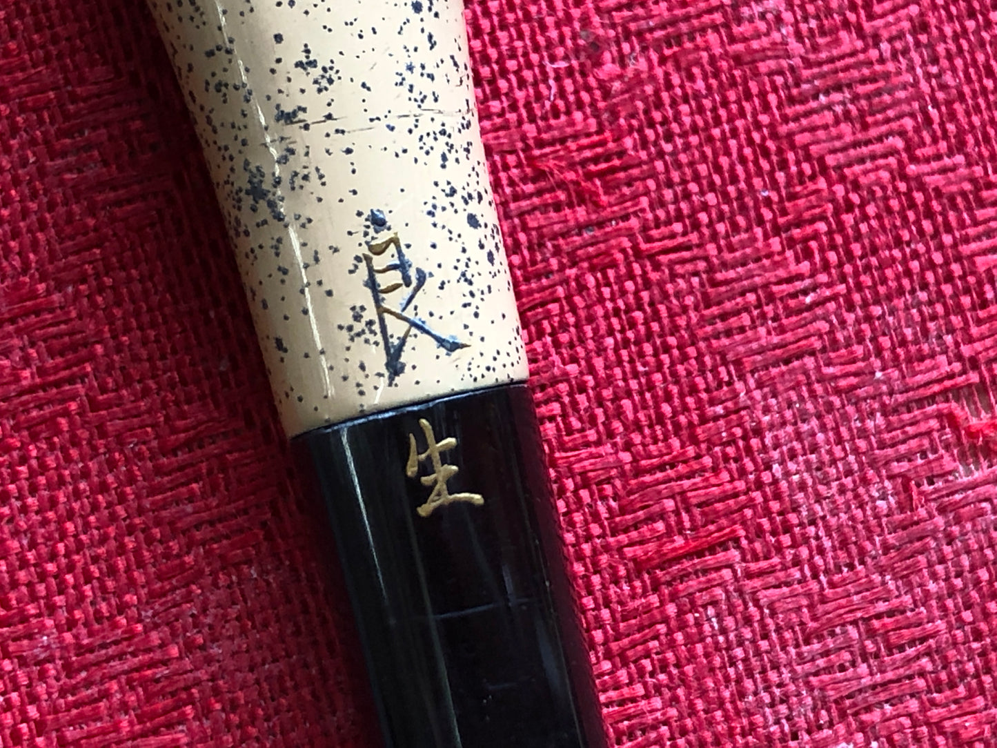 Y3427 KOUGAI Makie Comb Hairpin flower signed box Japan kimono accessory