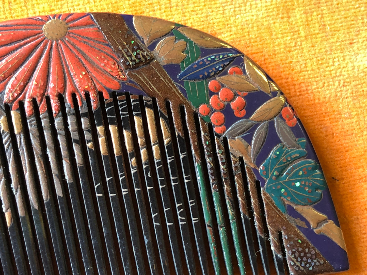 Y3428 KOUGAI Comb Hairpin hair dressing tools box signed Japan kimono accessory