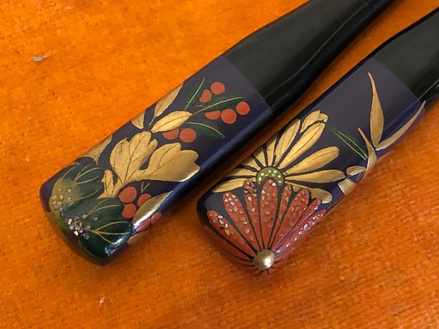 Y3428 KOUGAI Comb Hairpin hair dressing tools box signed Japan kimono accessory