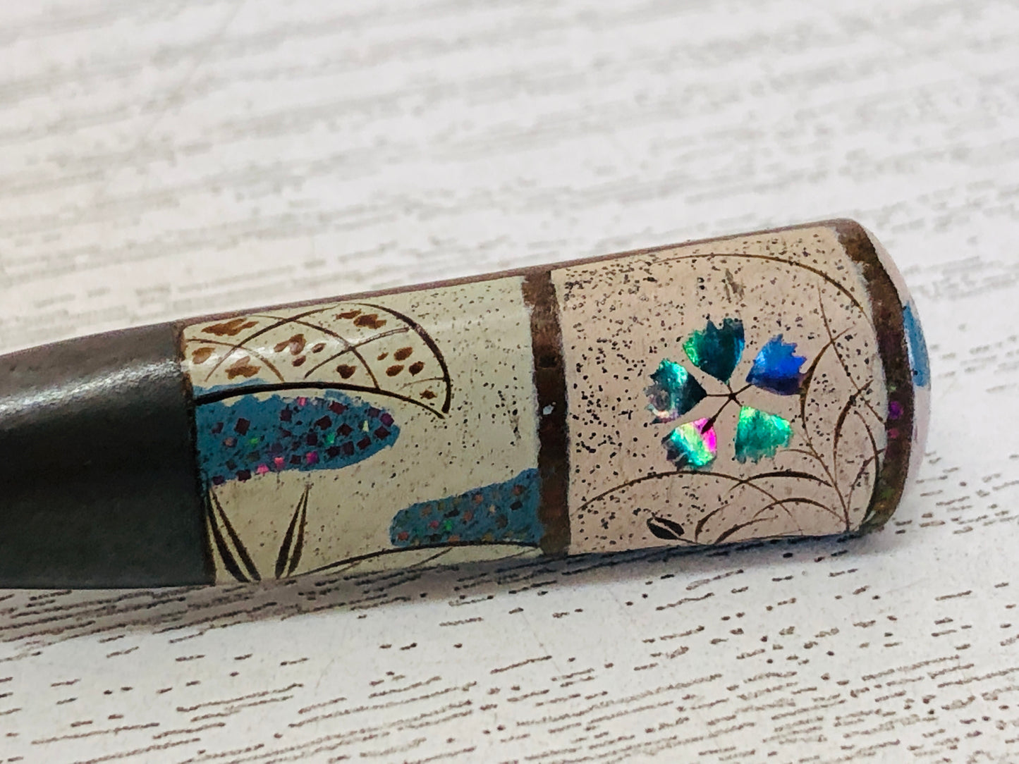 Y3429 KOUGAI Comb Hairpin Bird signed hair dressing tool Japan kimono accessory