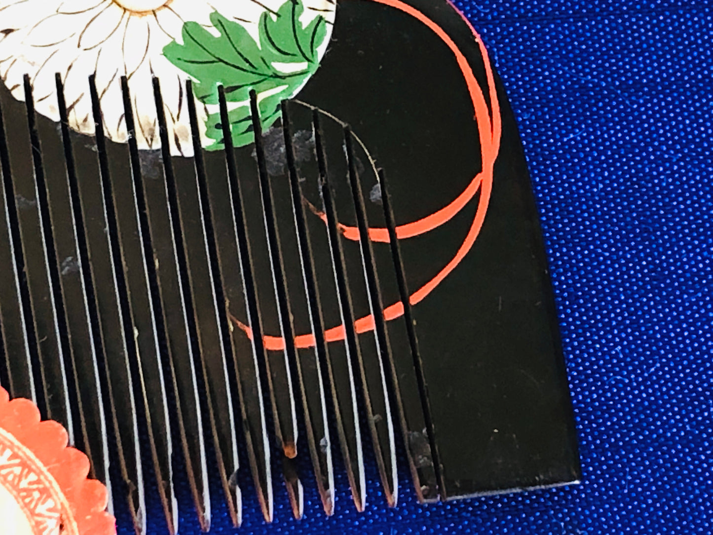 Y3439 KOUGAI Makie Comb Pearl hair dressing tools Japan kimono accessory