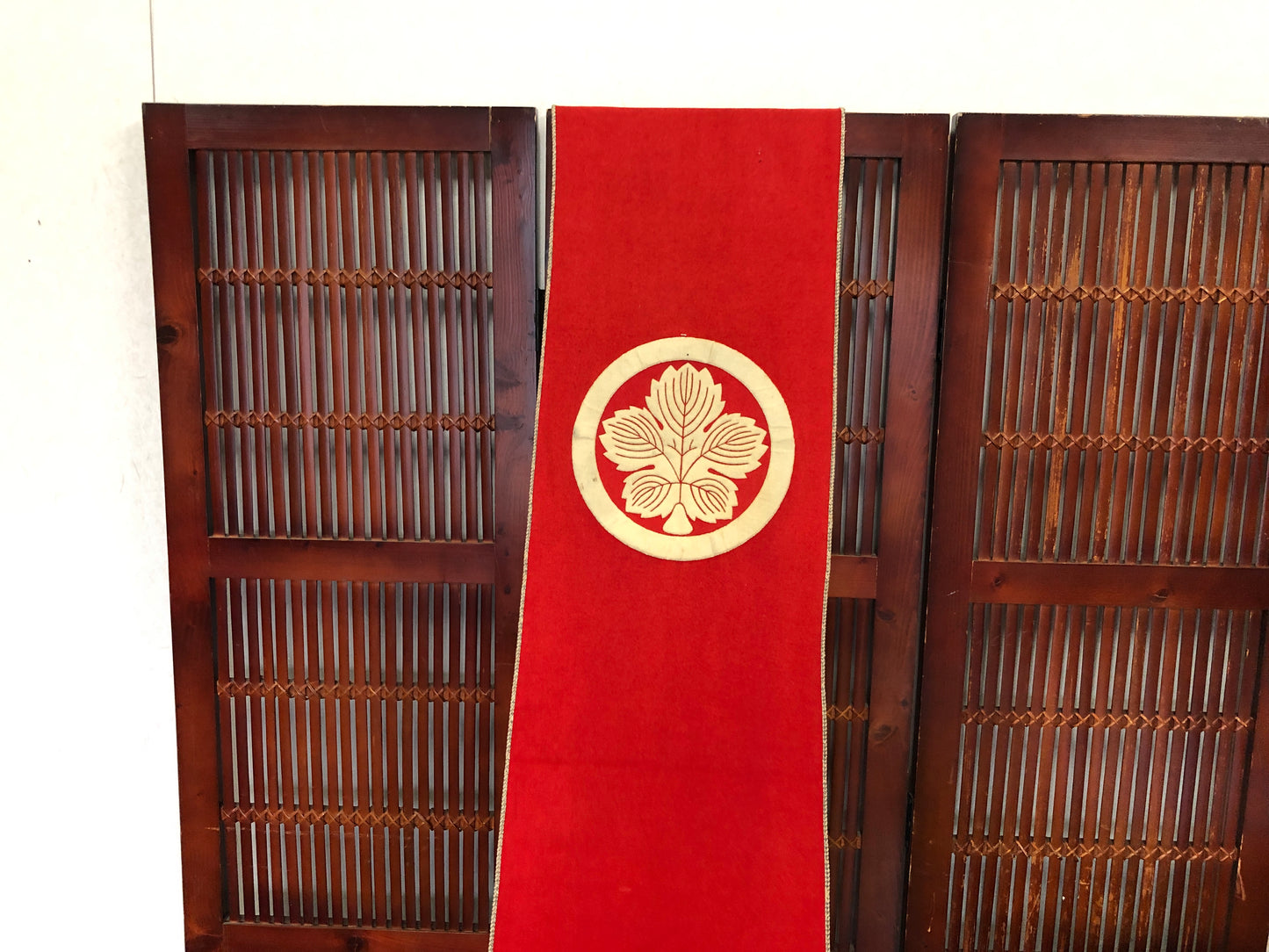 Y3505 Tapestry Family Crest camp enclosure hanging curtain Japan antique samurai