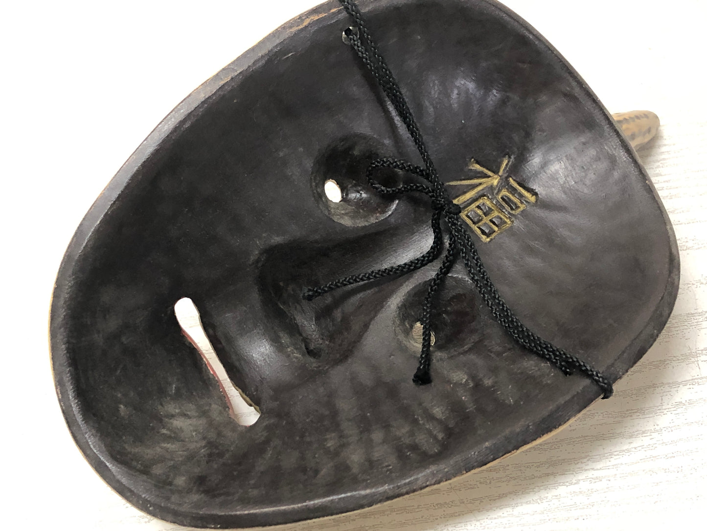 Y3600 NOH MASK Ikkaku Sennin wood carving signed Japan antique omen vintage