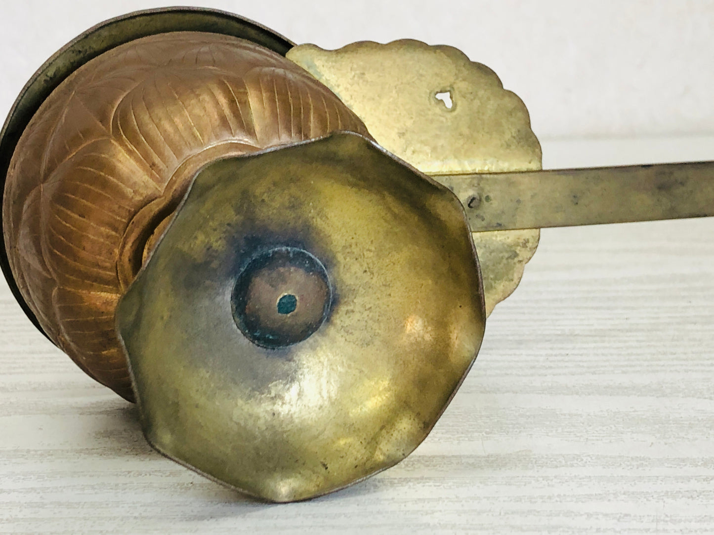 Y3627 KOURO Copper Hand Furnace Japan fragrance aroma incense burner antique