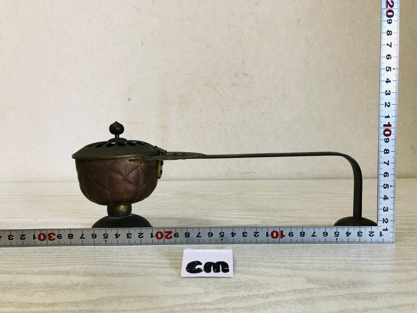 Y3627 KOURO Copper Hand Furnace Japan fragrance aroma incense burner antique