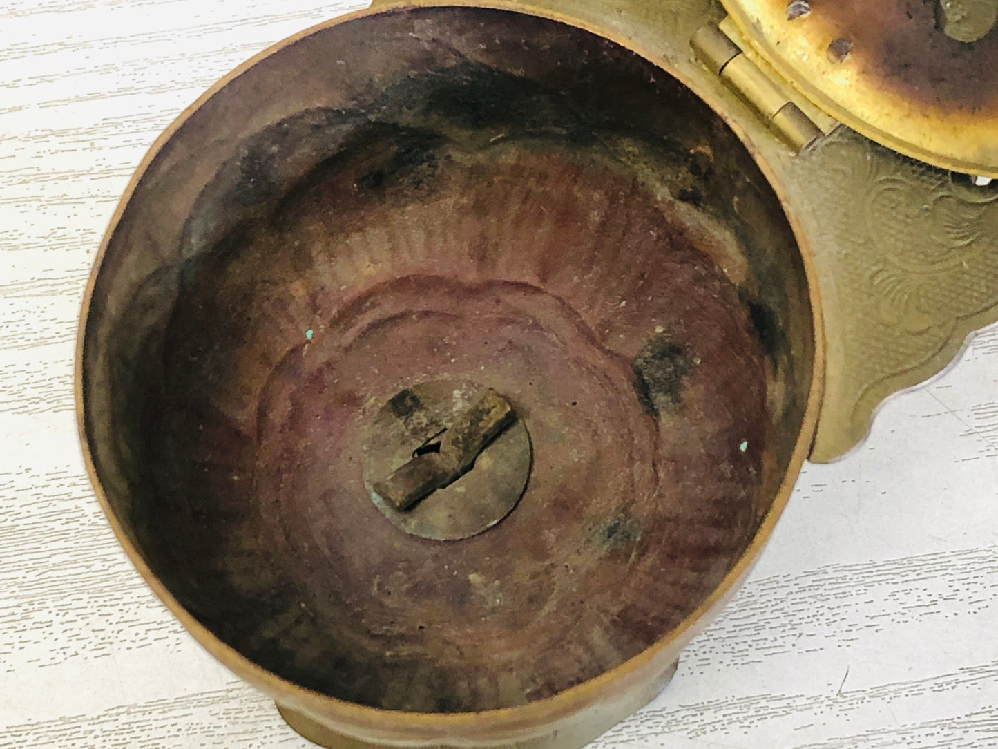 Y3627 KOURO Copper Hand Furnace Japan fragrance aroma incense burner antique