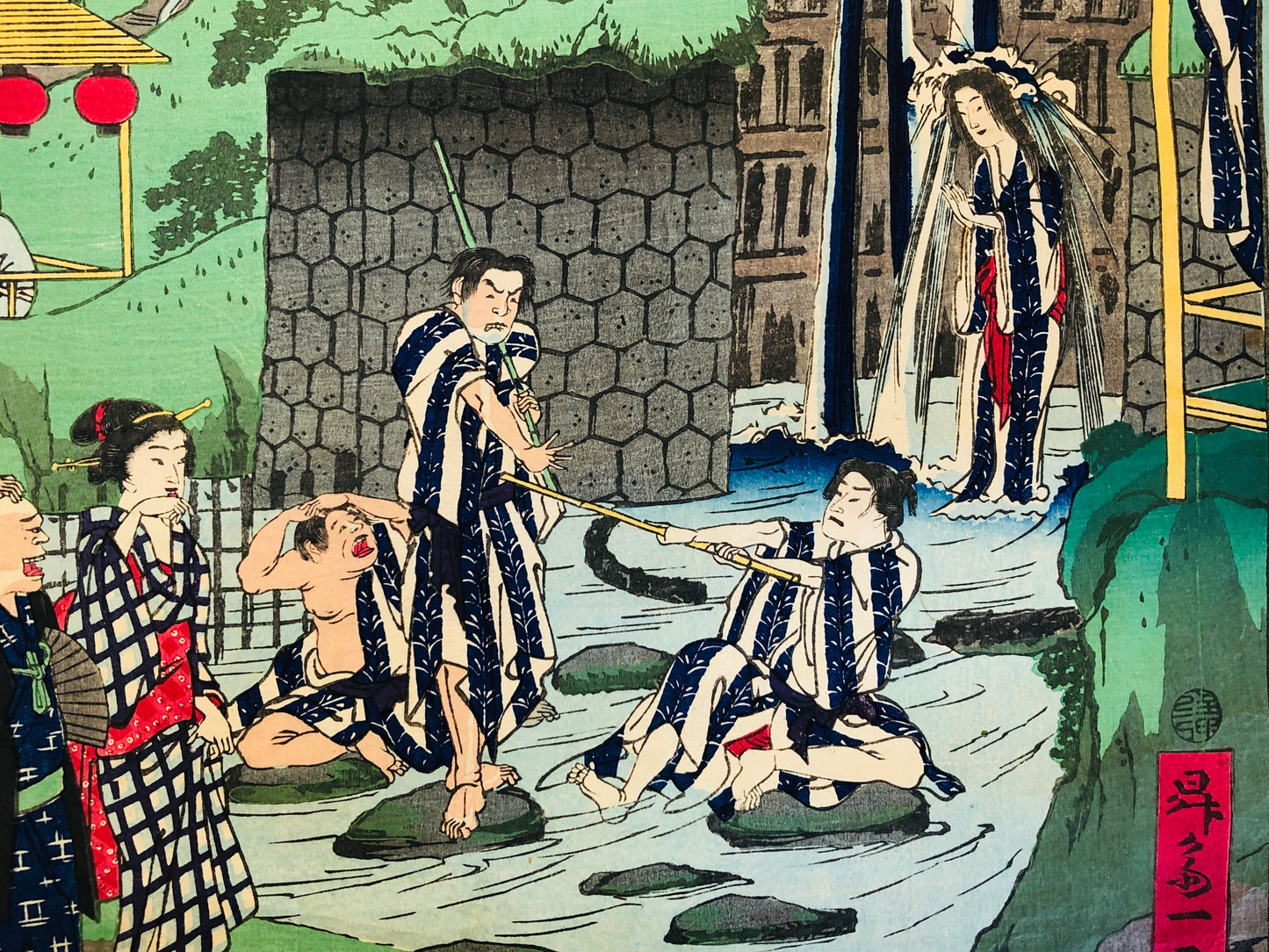 Y3639 WOODBLOCK PRINT Ikkei 36 Tokyo Famous Places Japan Ukiyoe vintage art