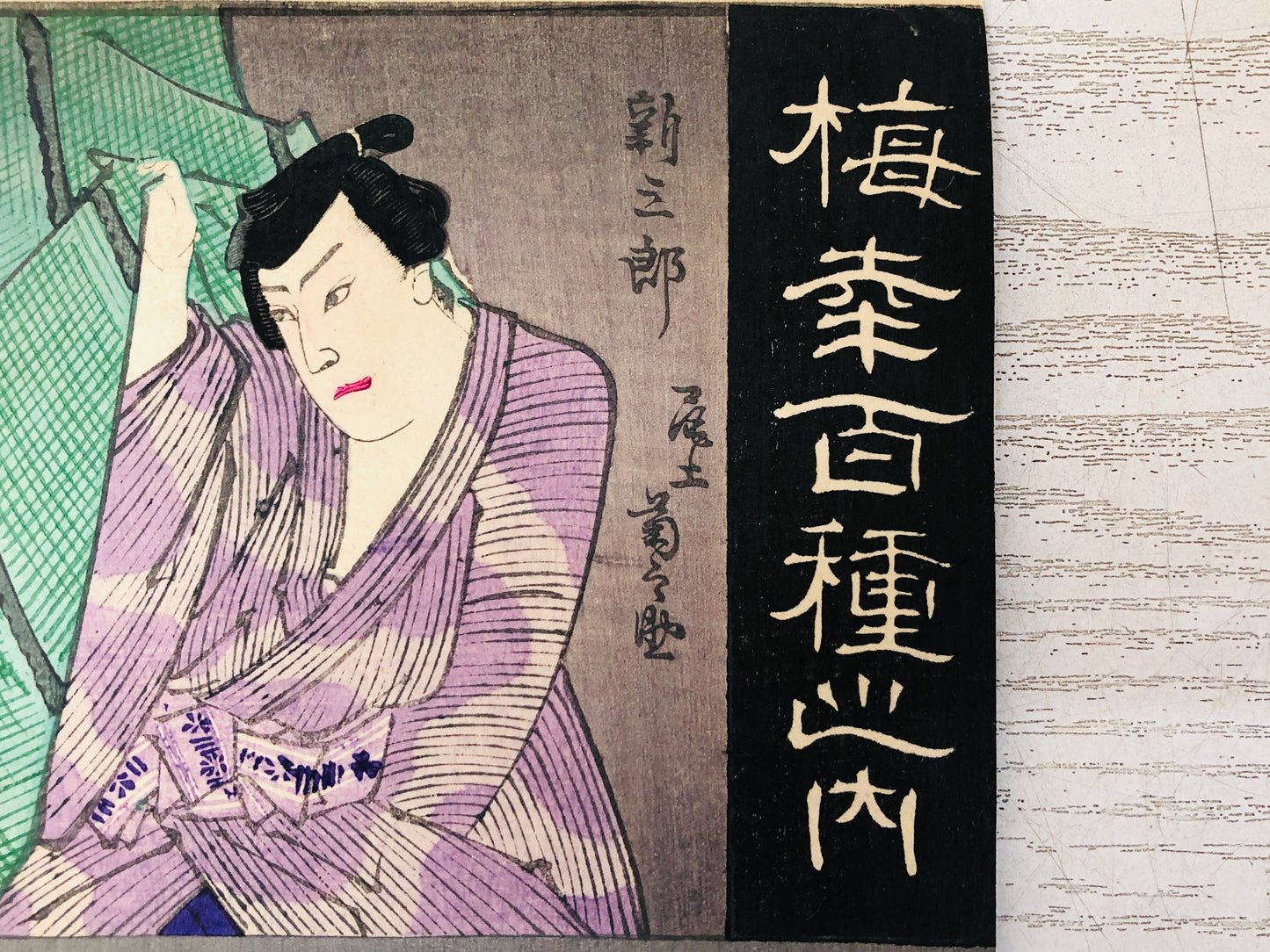 Y3643 WOODBLOCK PRINT Kunichika Apparition ghost Japan Ukiyoe vintage art
