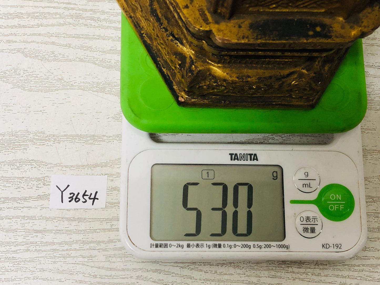 Y3654 STATUE wood carving Buddha figure figurine Japanese vintage antique Japan