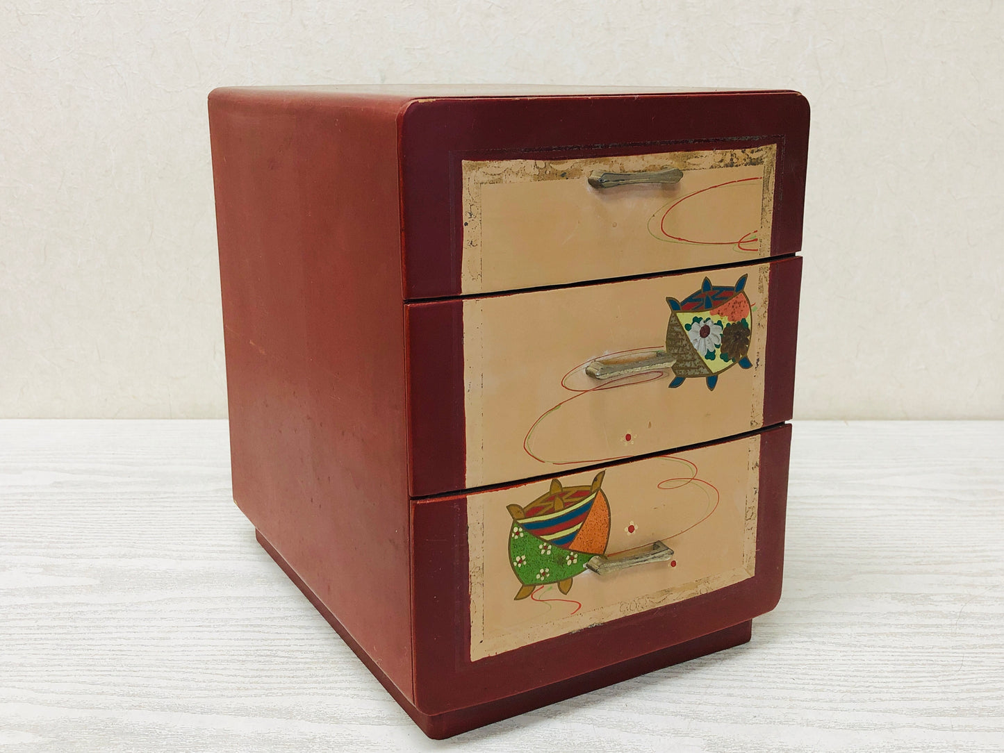 Y3674 TANSU 3-tier Chest of Drawers picture Japanese antique vintage storage