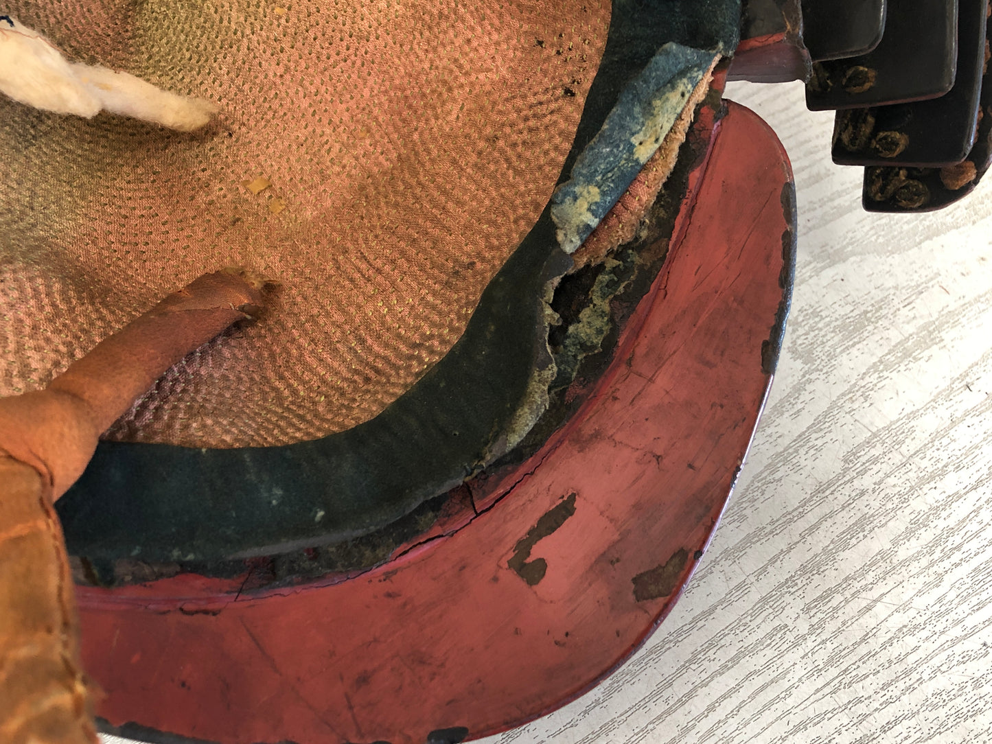 Y3731 KABUTO 8 seam Helmet Vermilion shikoro neck guard Japanese antique armor