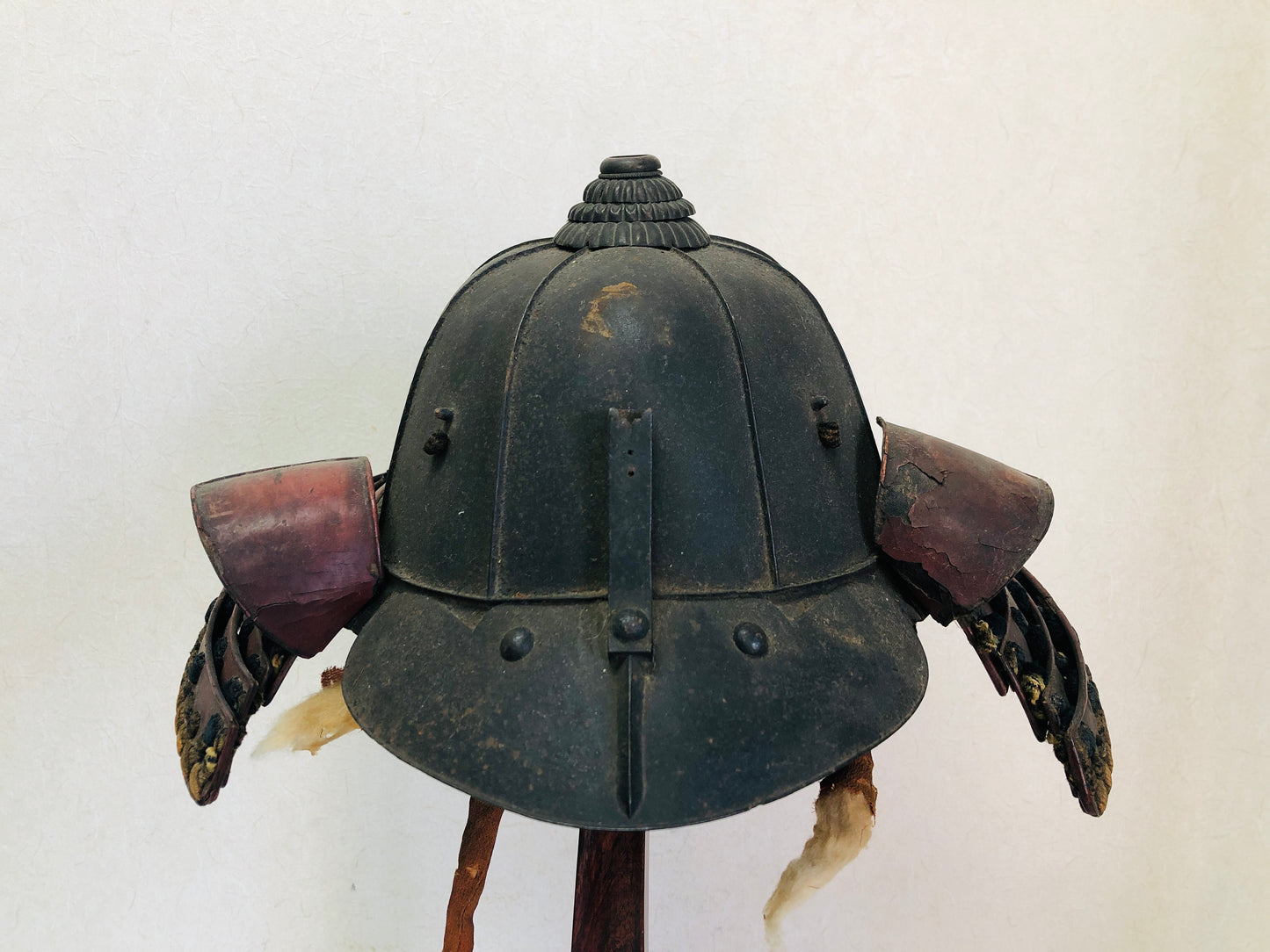 Y3731 KABUTO 8 seam Helmet Vermilion shikoro neck guard Japanese antique armor