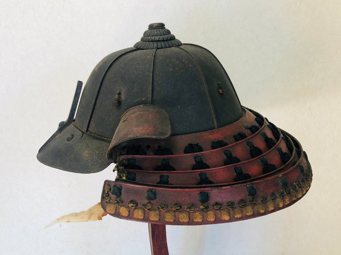 Y3731 KABUTO 8 seam Helmet Vermilion shikoro neck guard Japanese antique armor