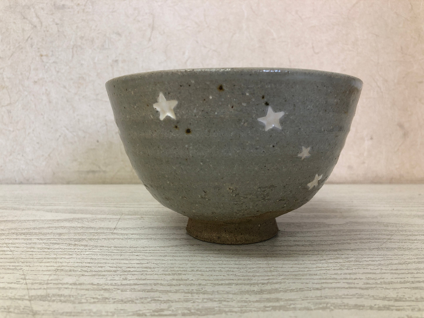 Y3736 CHAWAN Inuyama-ware signed Japan antique tea ceremony bowl cup pottery