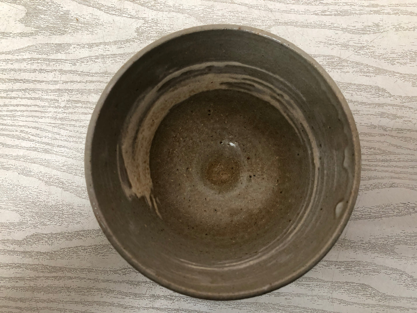 Y3736 CHAWAN Inuyama-ware signed Japan antique tea ceremony bowl cup pottery