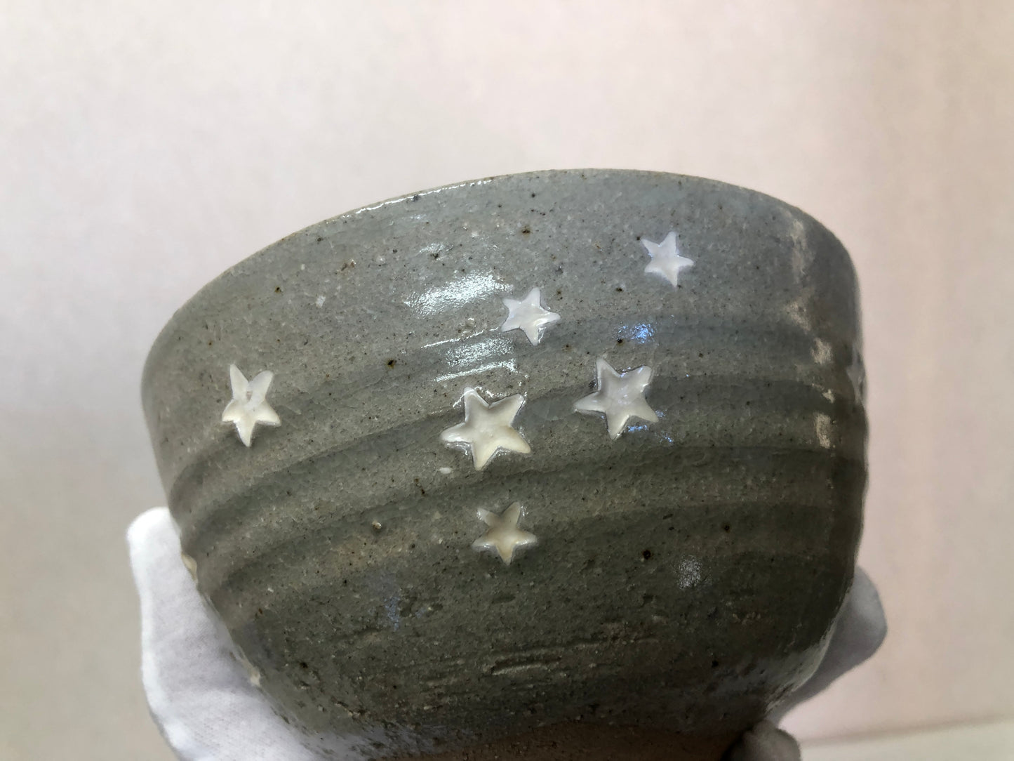 Y3736 CHAWAN Inuyama-ware signed Japan antique tea ceremony bowl cup pottery