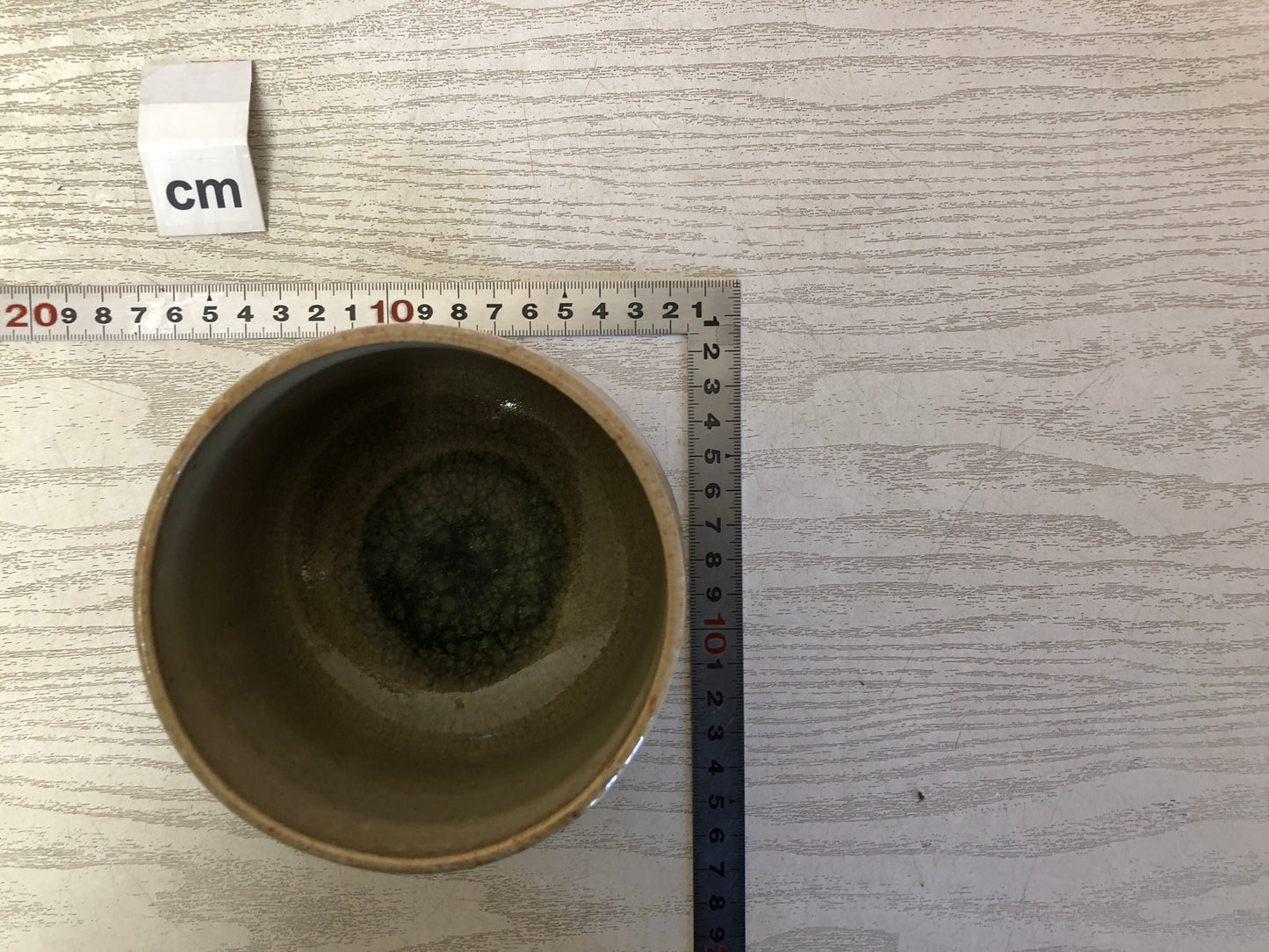 Y3738 CHAWAN Seto-ware signed Japan antique tea ceremony bowl cup pottery