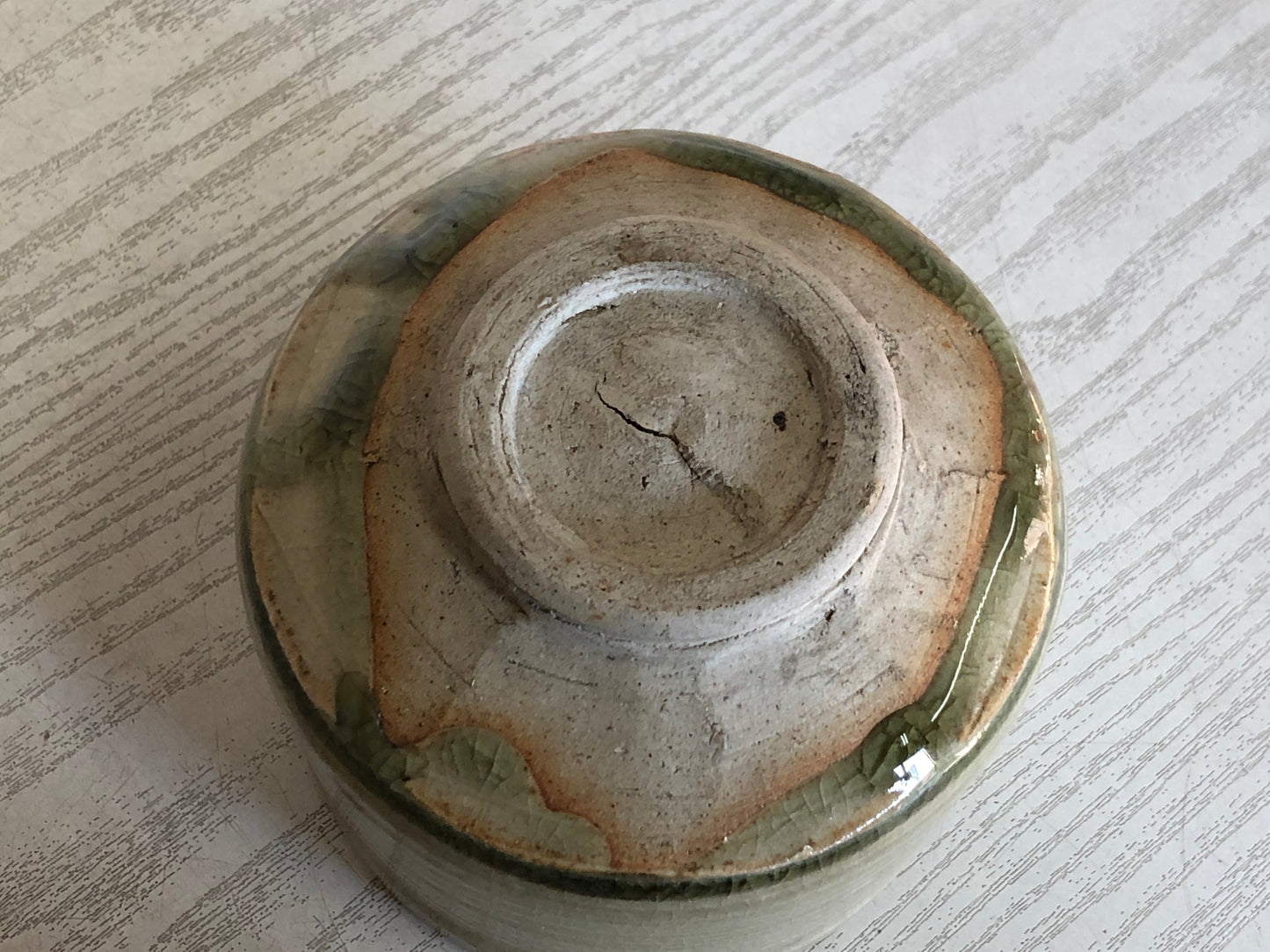 Y3738 CHAWAN Seto-ware signed Japan antique tea ceremony bowl cup pottery