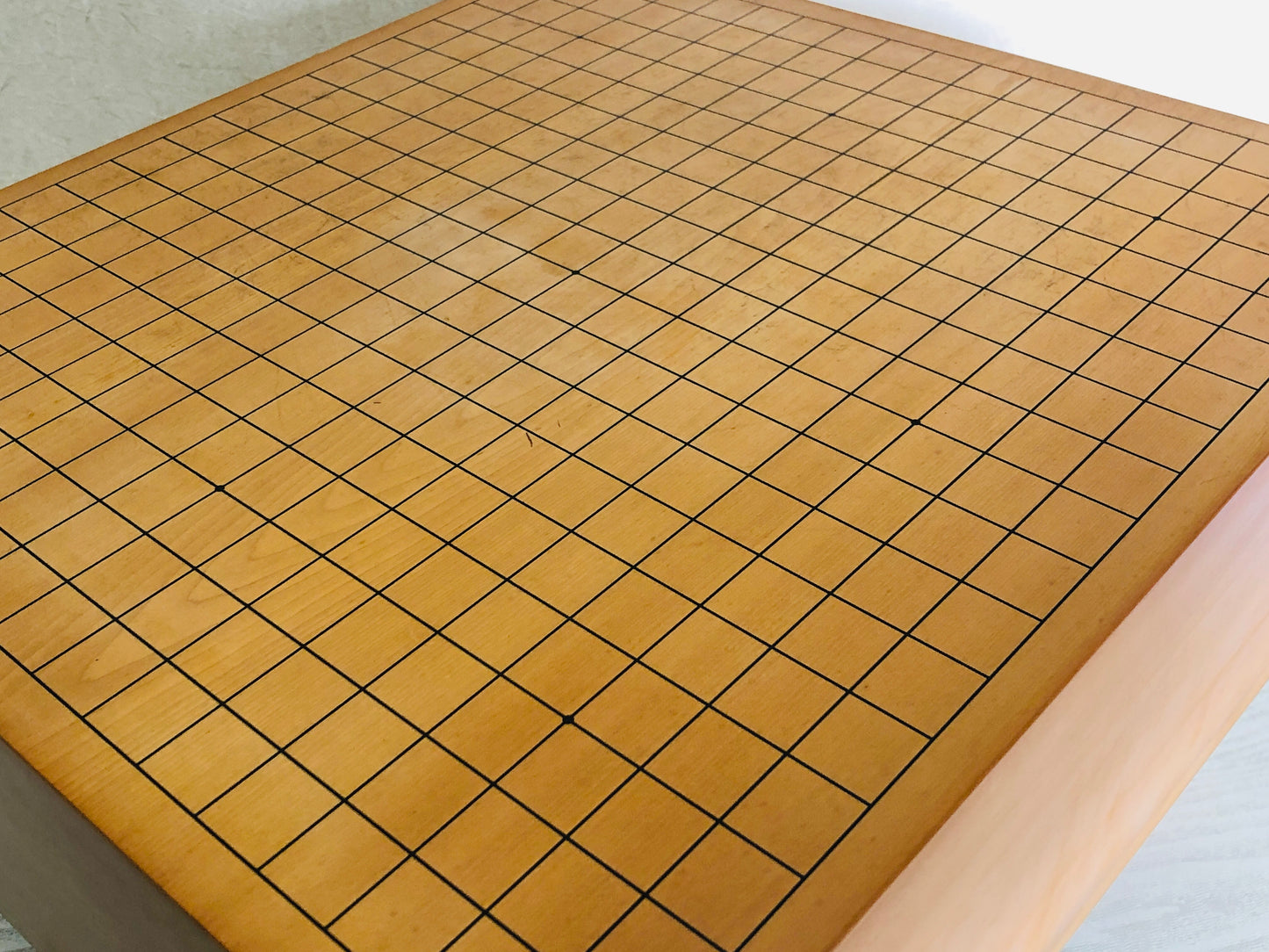 Y3768 GO wood board with legs strategy game cover case Japanese antique Japan
