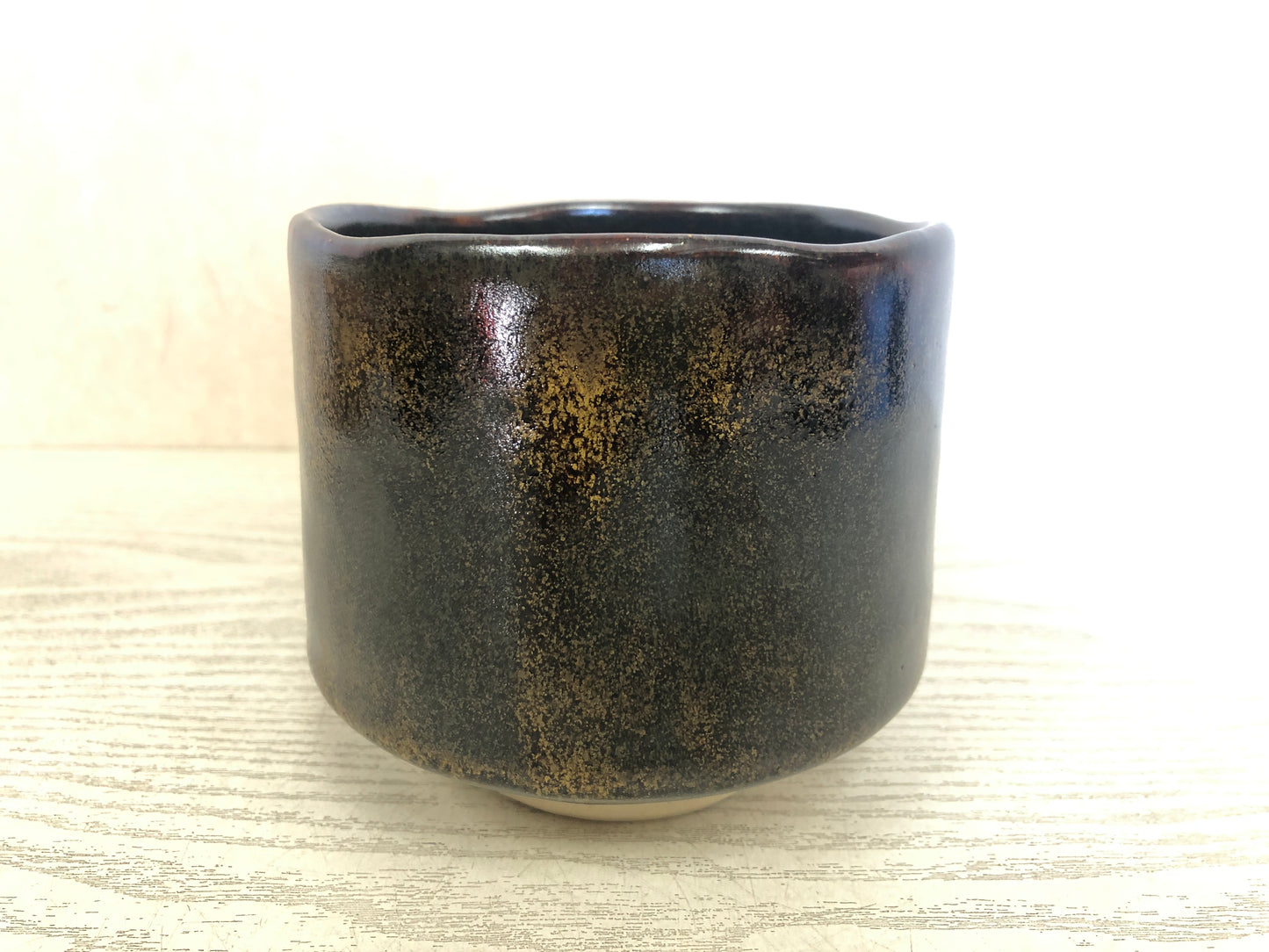 Y3771 CHAWAN Mino-ware signed box Japan antique tea ceremony bowl cup pottery