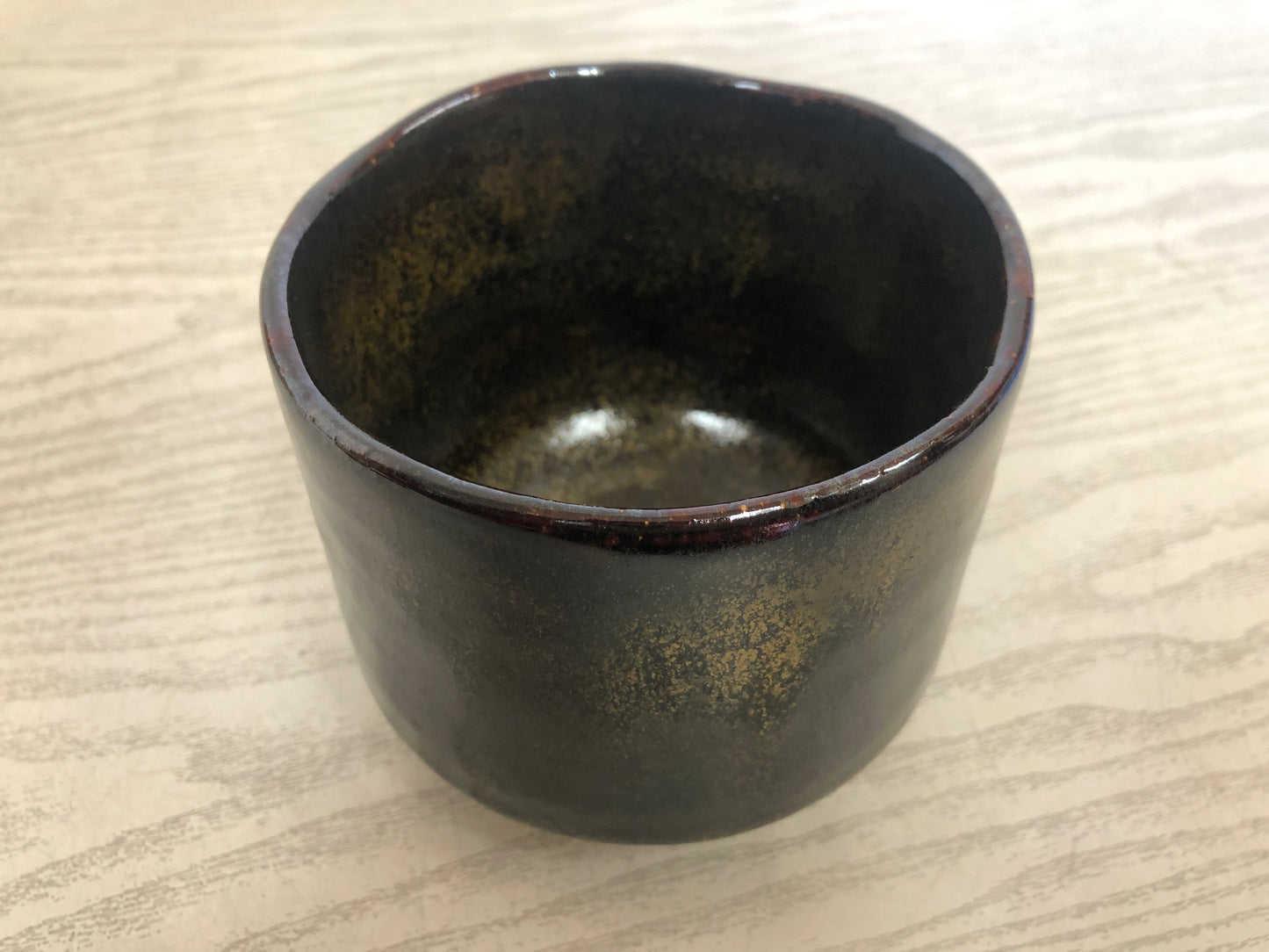 Y3771 CHAWAN Mino-ware signed box Japan antique tea ceremony bowl cup pottery