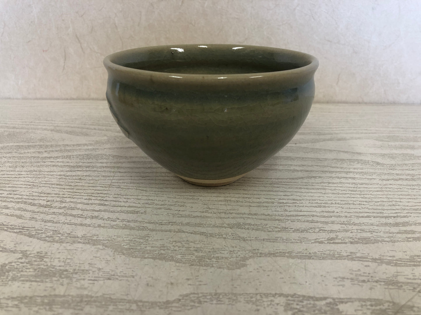 Y3772 CHAWAN Tada-ware signed box Japan antique tea ceremony bowl cup pottery