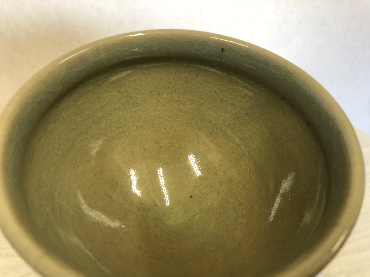 Y3772 CHAWAN Tada-ware signed box Japan antique tea ceremony bowl cup pottery