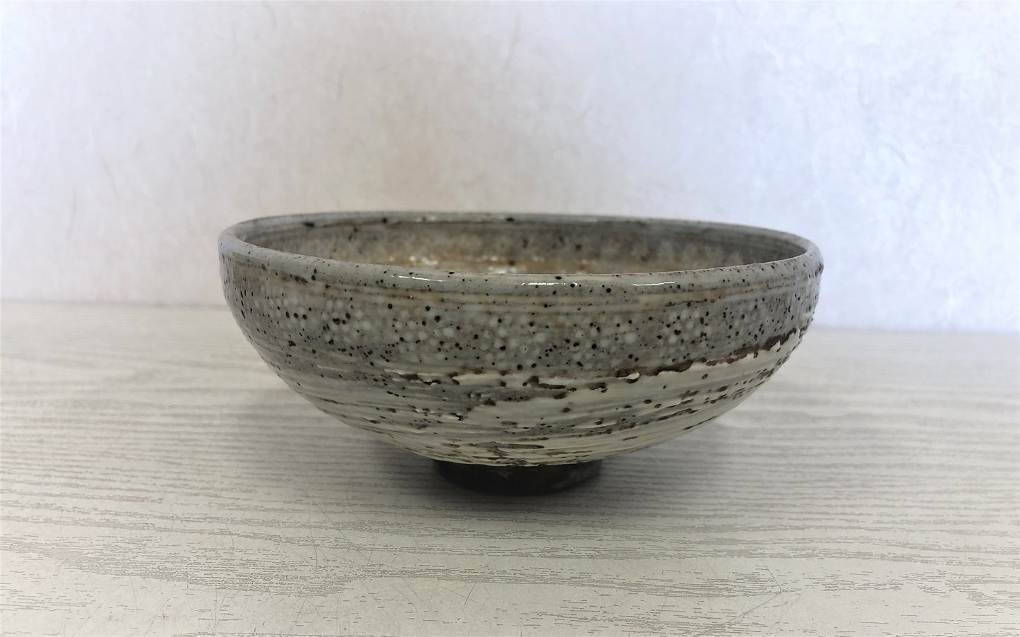 Y3774 CHAWAN Mishima signed box Rokubei Shimizu Japan antique tea ceremony bowl