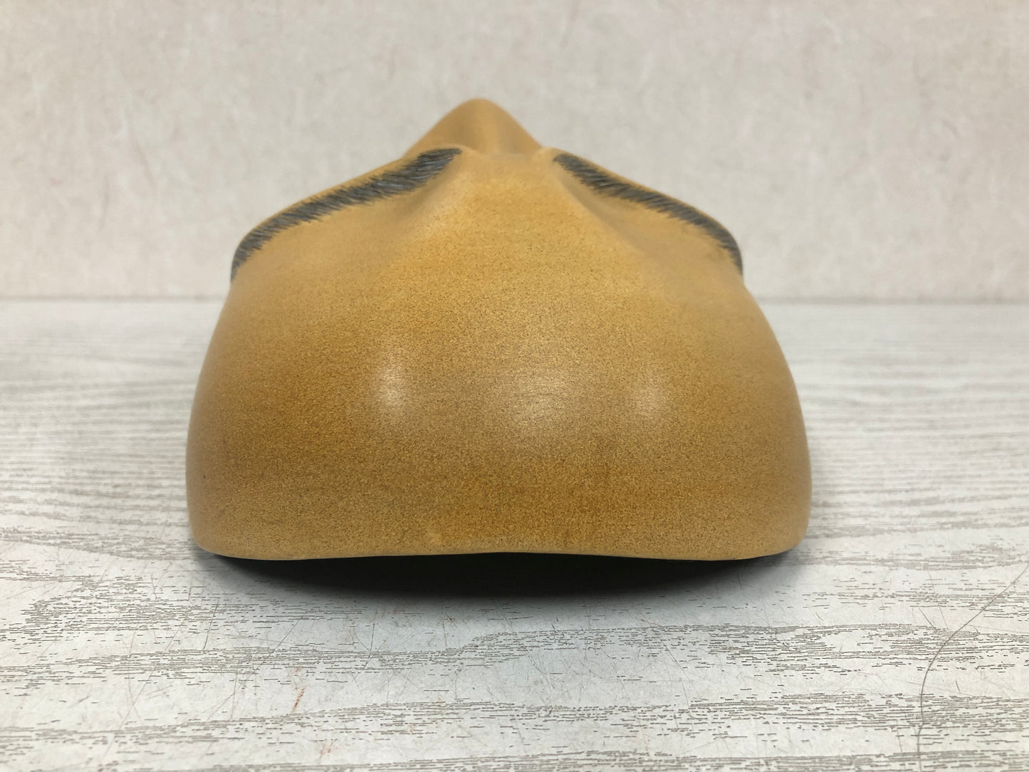Y3796 NOH MASK wood carving Man signed Japan antique omen vintage dance drama