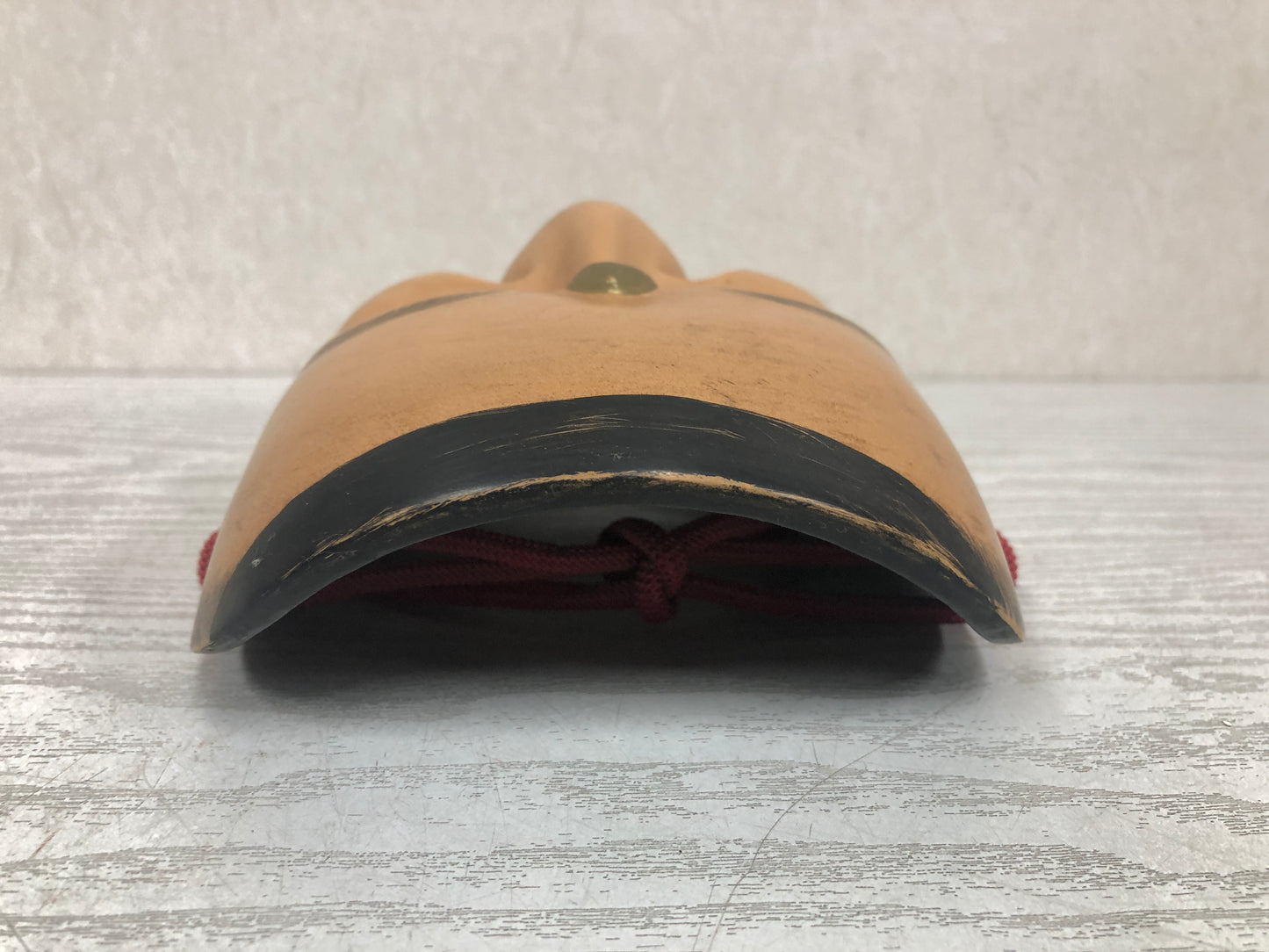 Y3799 NOH MASK wood carving Hermit signed Japan antique omen vintage dance drama
