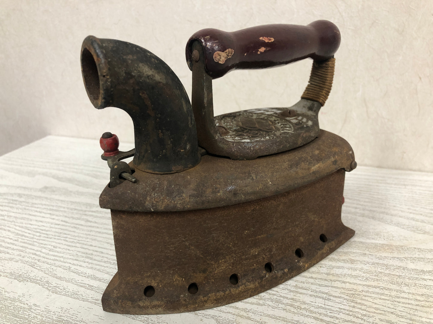 Y3838 IRON Steam Showa retro laundry clothes housework Japanese antique vintage
