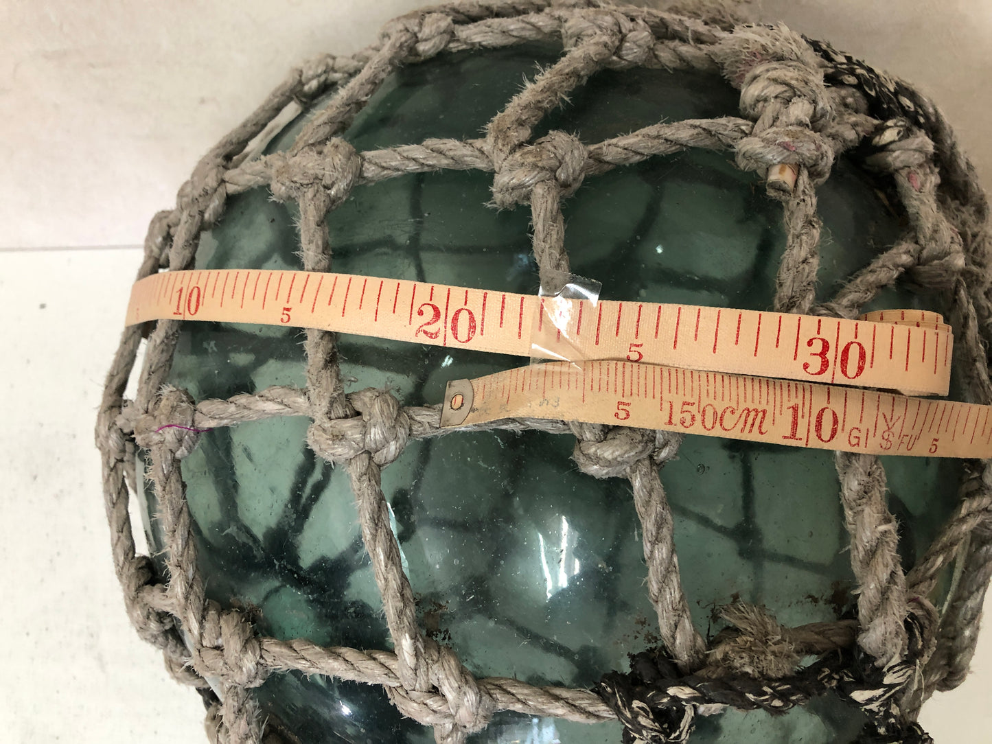 Y3875 FLOAT Glass Floating Ball fishing bouy big Japanese antique vintage Japan
