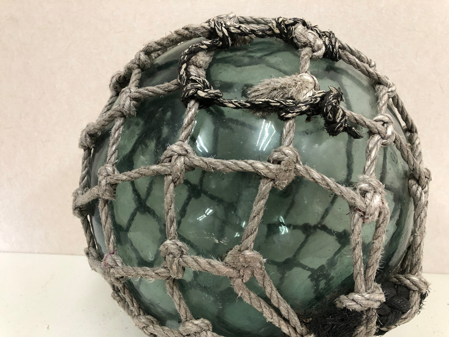 Y3875 FLOAT Glass Floating Ball fishing bouy big Japanese antique vintage Japan