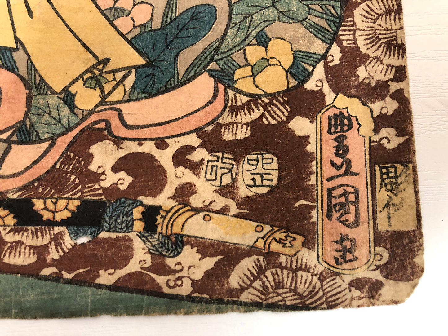Y3888 WOODBLOCK PRINT Toyokuni story picture Kannon Japan Ukiyoe art interior