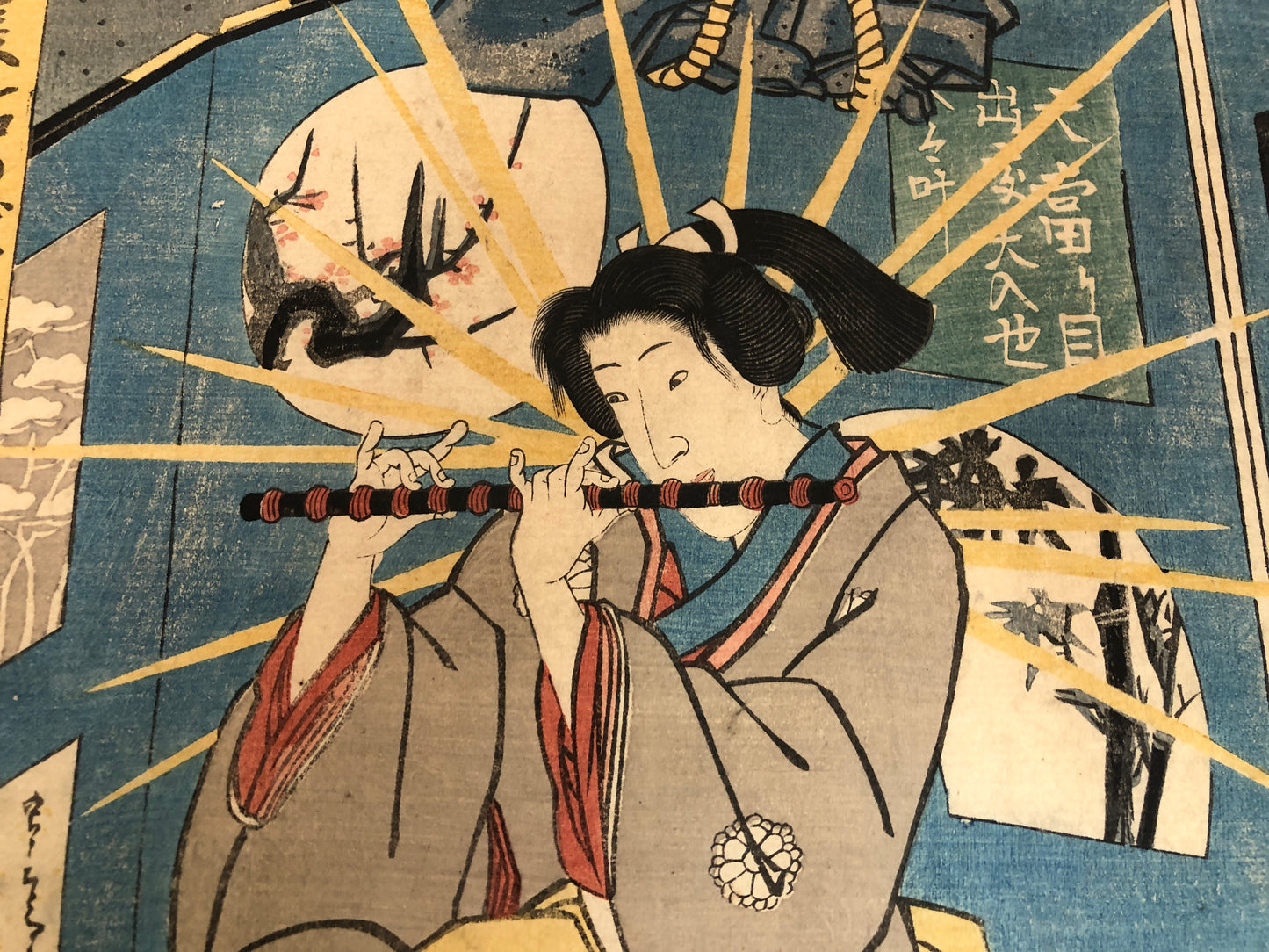 Y3888 WOODBLOCK PRINT Toyokuni story picture Kannon Japan Ukiyoe art interior