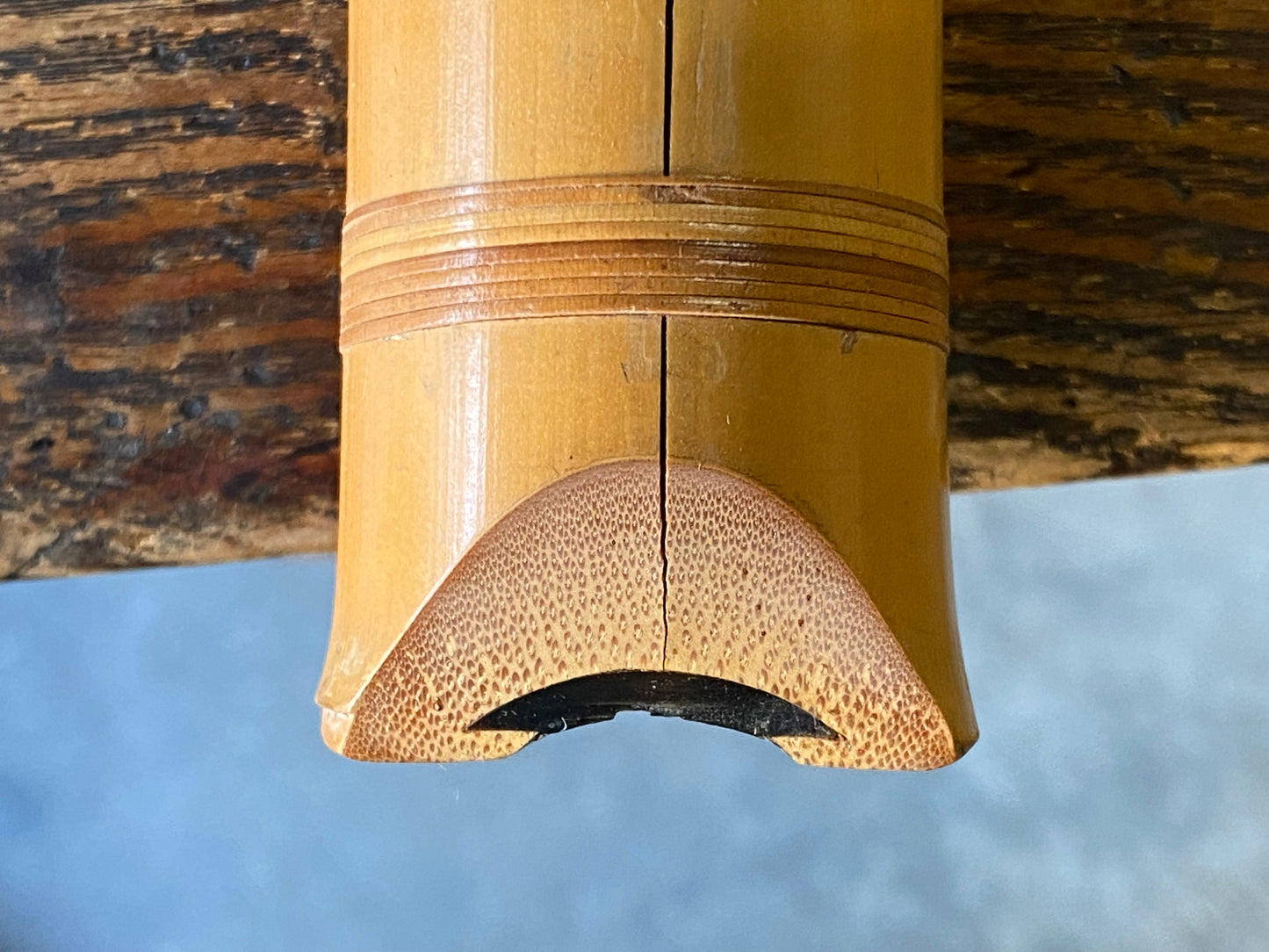 Y3903 SHAKUHACHI Bamboo Flute Tozan style signed Japanese Traditional antique