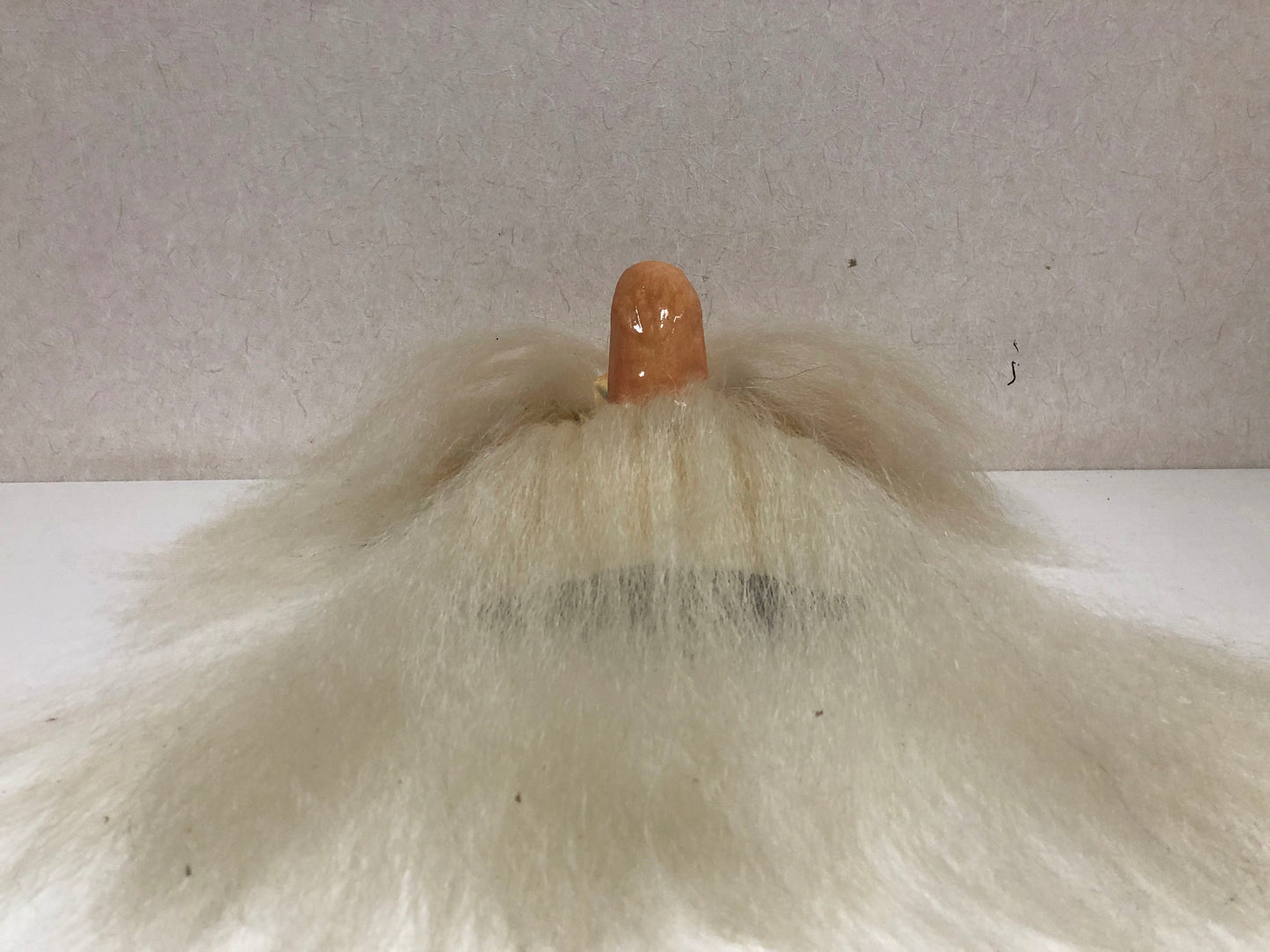 Y3965 MASK papier-mache white Tengu yokai Japanese antique omen vintage Japan