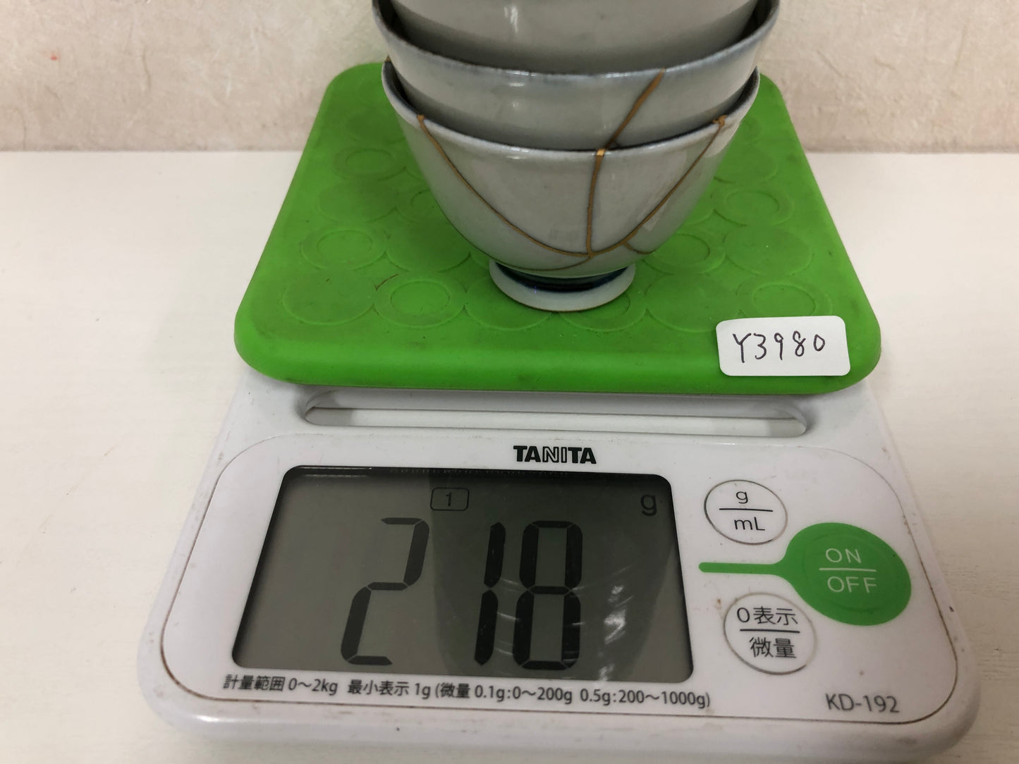 Y3980 CHAWAN Mokubei Sencha bowl set of 5 kintsugi Japan antique tea pottery