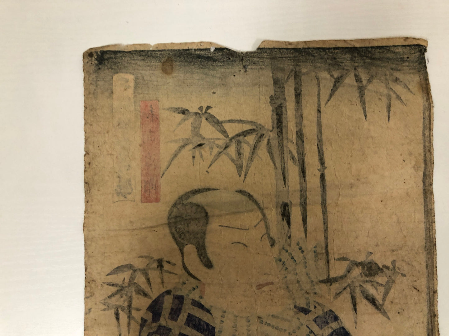 Y4006 WOODBLOCK PRINT Kunichika actor Japan Ukiyoe art interior antique decor
