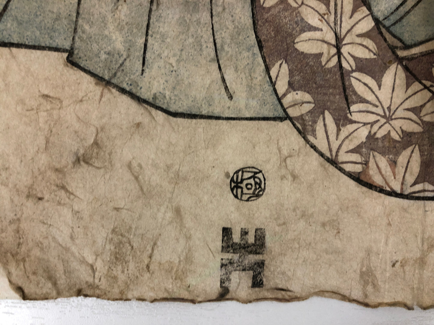 Y4008 WOODBLOCK PRINT Toyokuni obituary memorial Japan Ukiyoe interior antique